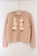 画像1: PINK HOUSE / ホワイトローズモチーフニットカーディガン  ピンク O-26-03-09-028-LO-TO-IG-OS (1)