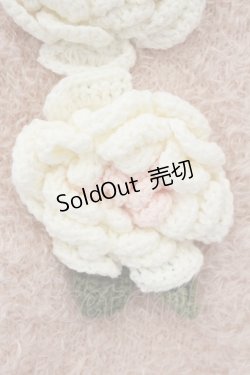 画像3: PINK HOUSE / ホワイトローズモチーフニットカーディガン  ピンク O-26-03-09-028-LO-TO-IG-OS