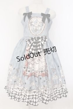 画像1: LOLITA / 不思議の国のアリスジャンパースカート L サックス O-26-03-09-003-LO-OP-IG-OS