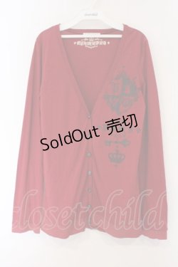 画像1: PUTUMAYO / エンブレムプリントカットカーデイガン  レッド O-26-03-09-037-PT-TO-IG-OS