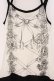 画像2: ALGONQUINS / レースアッププリントホルターキャミソール  アイボリー×ブラック O-26-03-09-038-AL-TO-IG-OS (2)