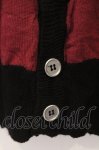 画像3: ALGONQUINS / ワッペンボーダーカーディガン  ワイン×ブラック O-26-03-09-039-AL-TO-IG-OS (3)