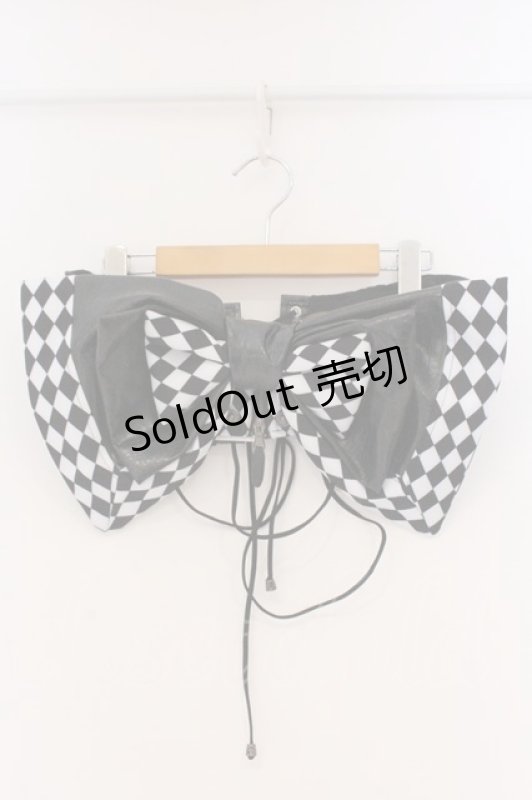 画像1: Qutie Frash / リボン帯コルセット  ブラック O-26-03-09-049-QU-TO-YM-OS (1)