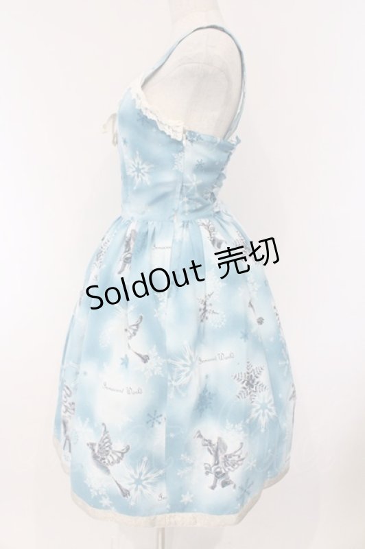 画像4: Innocent World / クリスタルワンダーランドレースアップジャンパースカート M ブルー O-26-03-09-004-IW-OP-IG-OS (4)
