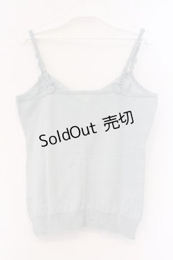 画像3: PINK HOUSE / 小花モチーフニットキャミソール  ブルー O-26-03-09-054-LO-TO-IG-OS