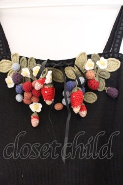 画像2: PINK HOUSE / ベリーモチーフニットキャミソール  クロ O-26-03-09-058-LO-TO-IG-OS