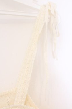 画像3: PINK HOUSE / フラワーあみぐるみニットキャミソール  シロ O-26-03-09-059-LO-TO-IG-OS