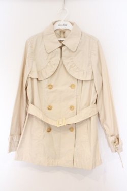 画像1: PINK HOUSE / ケープ風トレンチジャケット  アイボリー O-26-03-09-061-LO-JA-IG-OS