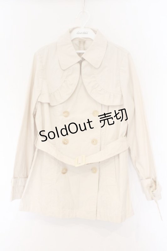 画像1: PINK HOUSE / ケープ風トレンチジャケット  アイボリー O-26-03-09-061-LO-JA-IG-OS (1)