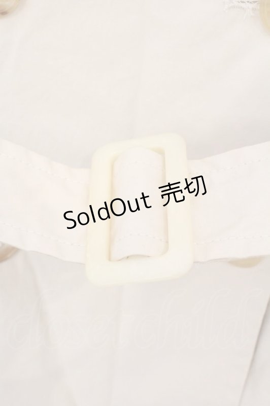 画像2: PINK HOUSE / ケープ風トレンチジャケット  アイボリー O-26-03-09-061-LO-JA-IG-OS (2)