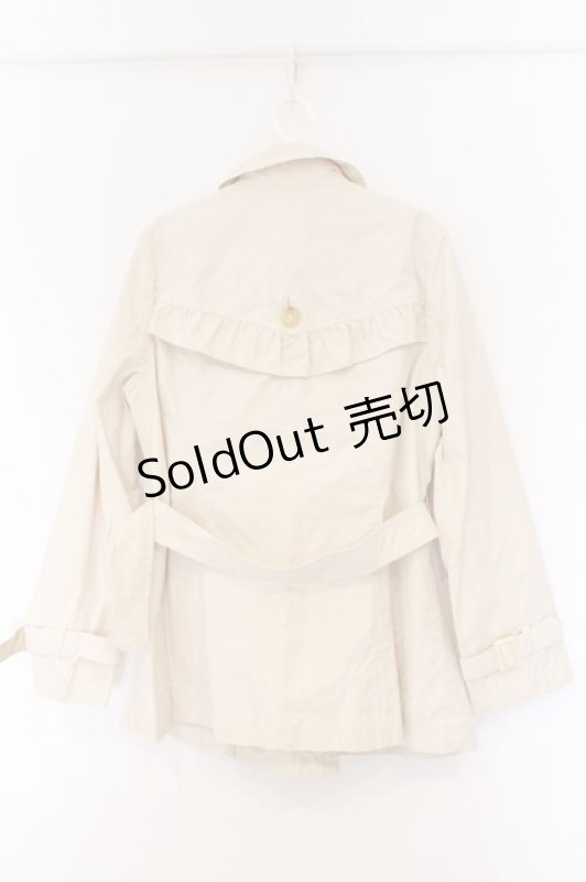 画像4: PINK HOUSE / ケープ風トレンチジャケット  アイボリー O-26-03-09-061-LO-JA-IG-OS (4)