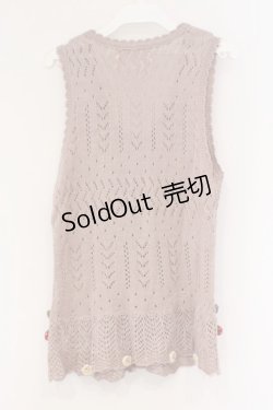 画像4: PINK HOUSE / 苺ニットモチーフ付き前開きニットベスト  ピンク O-26-03-09-064-LO-TO-IG-OS