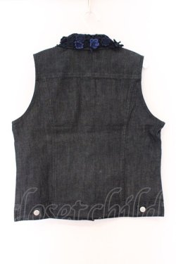 画像4: PINK HOUSE / フラワーモチーフデニムベスト  ブルー O-26-03-09-066-LO-TO-IG-OS