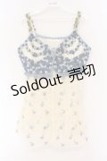PINK HOUSE / フラワーモチーフレースキャミソール  アイボリー×ブルー O-26-03-09-067-LO-TO-IG-OS