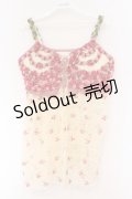 PINK HOUSE / フラワーモチーフレースキャミソール  アイボリー×ピンク O-26-03-09-068-LO-TO-IG-OS