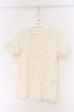 画像1: PINK HOUSE / モチーフニットカーディガン  シロ O-26-03-09-069-LO-TO-IG-OS