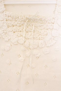 画像2: PINK HOUSE / モチーフつき透かしタンクトップ  シロ O-26-03-09-070-LO-TO-IG-OS