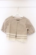 PINK HOUSE / 透かしレースビッグボタンボレロ  ベージュ O-26-03-09-072-LO-JA-IG-OS