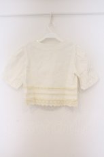 画像4: PINK HOUSE / 透かしレースビッグボタンボレロ  シロ O-26-03-09-073-LO-JA-IG-ZI (4)