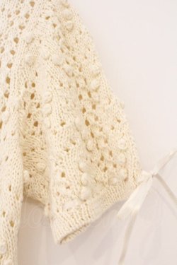 画像4: PINK HOUSE / フルーツ編みカーディガン  アイポリー O-26-03-09-074-LO-TO-IG-OS