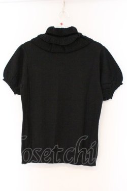画像4: PINK HOUSE / つけ襟つき半袖ニット  クロ O-26-03-09-077-LO-TO-IG-OS