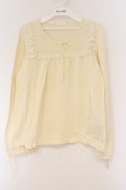 画像1: PINK HOUSE / はしごレースニット  シロ O-26-03-09-080-LO-TO-IG-OS