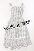 Cherirulu Chocola / ギンガムチェックジャンパースカート L クロ×シロ O-26-03-09-012-GO-OP-IG-OS