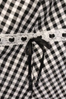 画像2: Cherirulu Chocola / ギンガムチェックジャンパースカート L クロ×シロ O-26-03-09-012-GO-OP-IG-OS