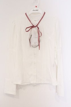 画像1: Kurumi Collaboration / KRデシンジゴスリブラウス M シロ O-26-03-09-013-GO-BL-IG-OS