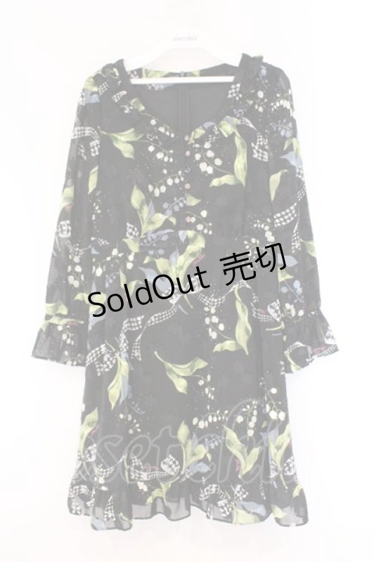 画像1: MILK / Lilybellシアードレス  クロ O-26-03-09-019-ML-OP-IG-OS (1)