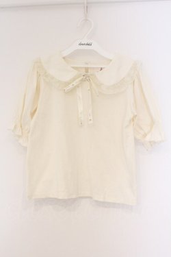 画像1: m petit by misako / 丸襟プルオーバー S オフシロ O-26-03-09-020-0-TO-IG-OS