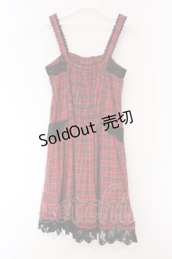 画像3: axes femme / タータンチェックフリルタックワンピース  アカ O-26-03-09-023-AX-OP-IG-OS