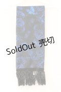 Moi-meme-Moitie / 青薔薇マフラー  ブラック×ブルー O-26-03-09-025-MO-ZA-IG-OS