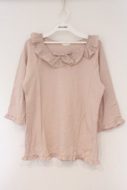 画像1: PINK HOUSE / ピコレースカットソー L ピンク O-26-03-10-001-LO-TO-IG-OS