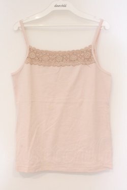 画像1: PINK HOUSE / フラワーレースキャミソール  ピンク O-26-03-10-026-LO-TO-IG-OS