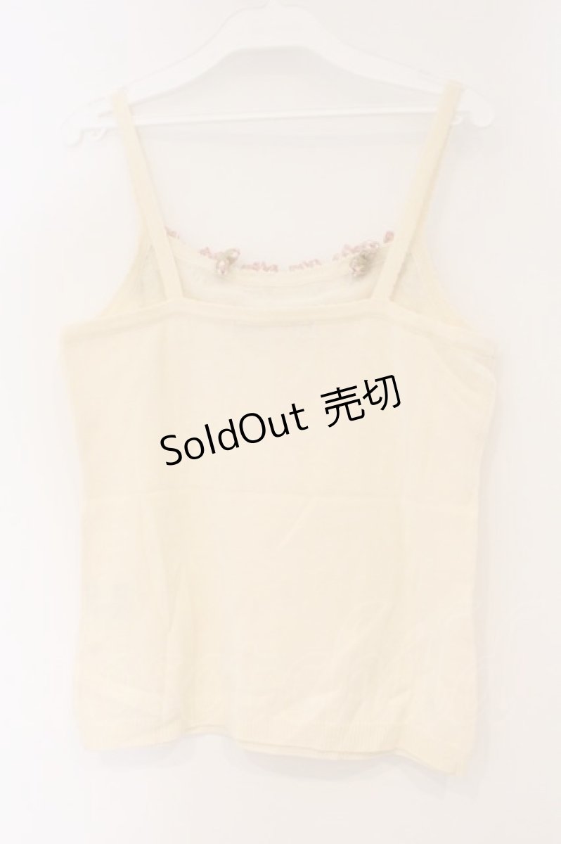 画像3: PINK HOUSE / 桜モチーフキャミソール  アイボリー O-26-03-10-027-LO-TO-IG-OS (3)