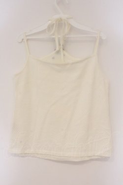 画像3: PINK HOUSE / フラワーモチーフホルターキャミソール  シロ×ネイビー O-26-03-10-028-LO-TO-IG-OS