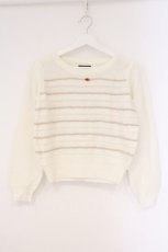 画像1: EATME / プチローズボーダーニット F アイボリー O-26-03-10-033-LO-TO-OW-ZT491 (1)