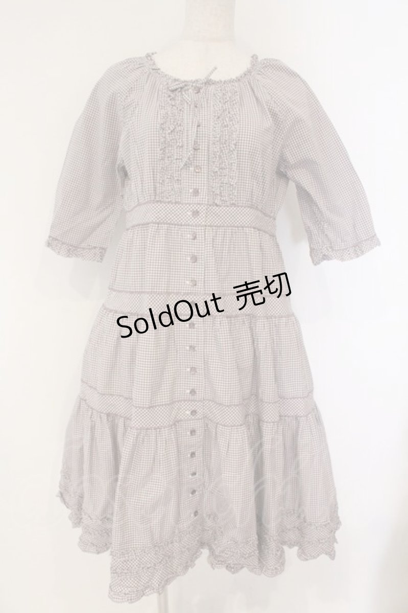 画像1: PINK HOUSE / ギンガムチェックワンピース  パープル O-26-03-10-004-LO-OP-IG-OS (1)
