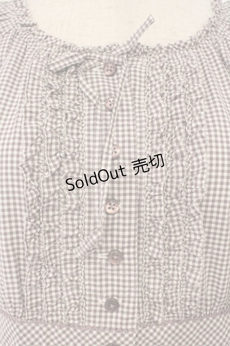 画像2: PINK HOUSE / ギンガムチェックワンピース  パープル O-26-03-10-004-LO-OP-IG-OS (2)