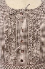 画像2: PINK HOUSE / ギンガムチェックワンピース  パープル O-26-03-10-004-LO-OP-IG-OS (2)