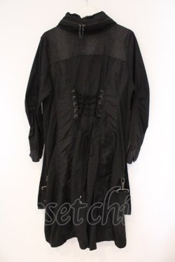 画像5: Qutie Frash / ミリタリーロングジャケット L ブラック O-26-03-10-036-QU-JA-OW-OS