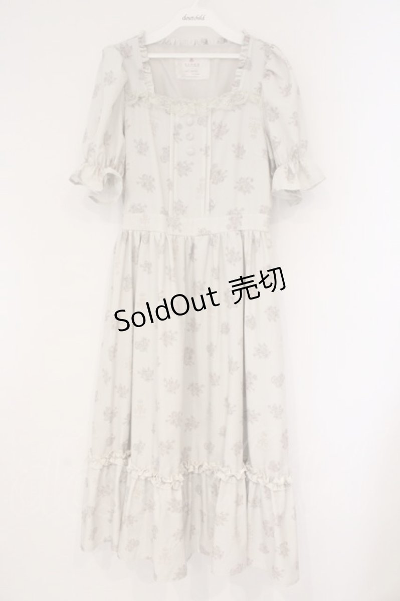 画像1: m petit by misako / NINA'S 花柄スクエアネックワンピース M アイボリー O-26-03-10-037-LO-OP-OW-OS (1)