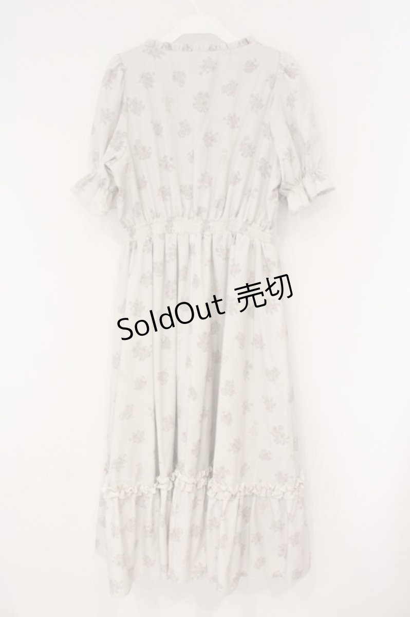 画像3: m petit by misako / NINA'S 花柄スクエアネックワンピース M アイボリー O-26-03-10-037-LO-OP-OW-OS (3)