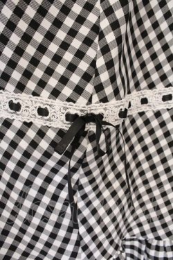 画像2: Cherirulu Chocola / ギンガムチェックジャンパースカート M クロ O-26-03-10-039-GO-OP-OW-OS