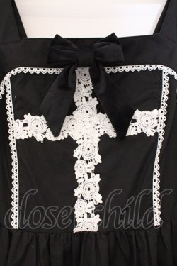 画像2: Eri Aino's collaboration / TTAINリボンレースジャンパースカート L クロ O-26-03-10-040-PU-OP-OW-OS