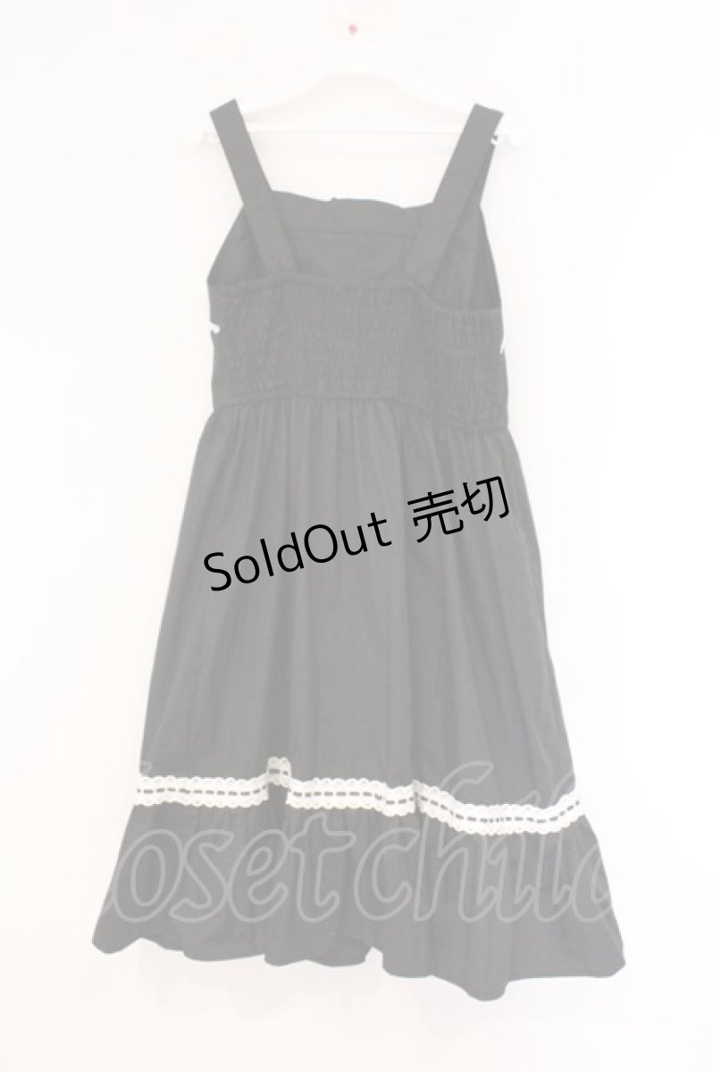 画像4: Eri Aino's collaboration / TTAINリボンレースジャンパースカート L クロ O-26-03-10-040-PU-OP-OW-OS (4)