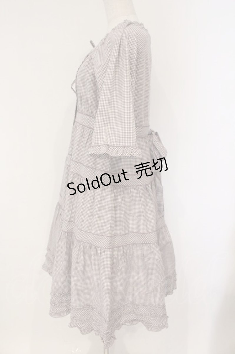 画像4: PINK HOUSE / ギンガムチェックワンピース  パープル O-26-03-10-004-LO-OP-IG-OS (4)