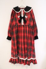 画像1: Eri Aino's collaboration / TTAINベロアリボンOP シャーロットの水曜日 ワンピース L アカ O-26-03-10-043-PU-OP-OW-OS (1)