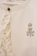 画像2: m petit by misako / MSKバラBフリルボレロ M アイボリー O-26-03-10-047-LO-TO-OW-OS (2)